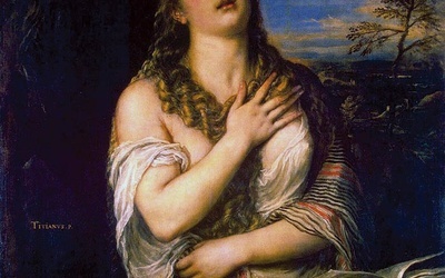 Tycjan (Tiziano Vecellio), „Św. Maria Magdalena pokutująca”, olej na płótnie, ok. 1565, Ermitaż, Sankt Petersburg