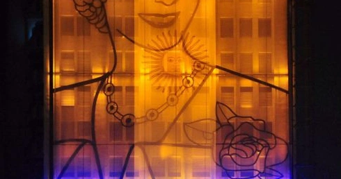 Gigantyczny portret Evity Peron