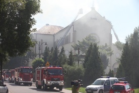 Pożar kościoła na warszawskim Targówku