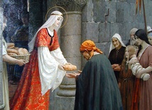 Edmund Blair Leighton, "Dobroczynność św. Elżbiety Węgierskiej".