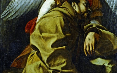 Orazio Lomi de Gentileschi, „Św. Franciszek podtrzymywany przez anioła”