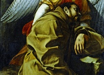 Orazio Lomi de Gentileschi, „Św. Franciszek podtrzymywany przez anioła”