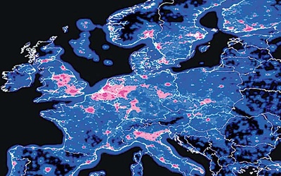 Liczba gwiazd widoczna gołym okiem w Europie
