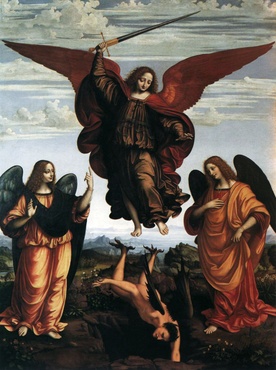 Marco d‘Oggiono, "Trzej archaniołowie".