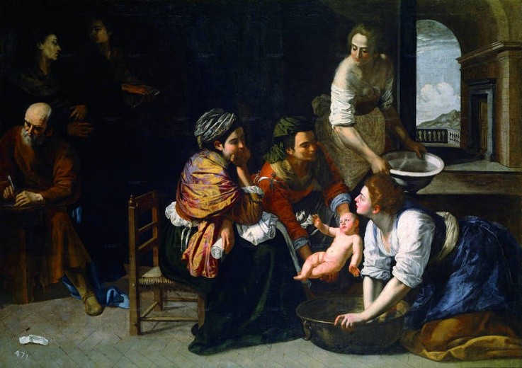 Artemisia Gentileschi, „Narodziny św. Jana Chrzciciela”.