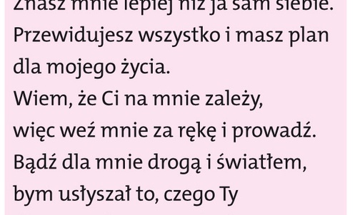 Modlitwa o dobry wybór życia