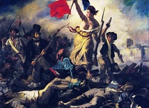 Eugène Delacroix, „Wolność wiodąca lud na barykady”.