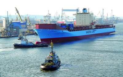 „Maersk Brooklyn” to największy kontenerowiec, jaki zawinął do polskich portów.