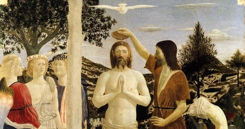 Piero della Francesca, "Chrzest Chrystusa"