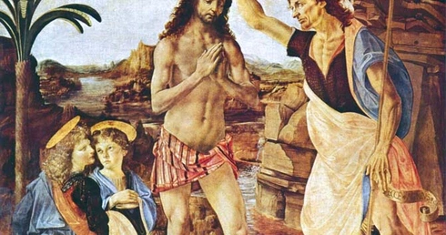 Andrea del Verrocchio, „Chrzest Chrystusa”