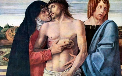 Giovanni Bellini, „Martwy Chrystus podtrzymywany przez Maryję i św. Jana” 