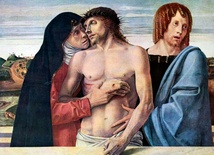 Giovanni Bellini, „Martwy Chrystus podtrzymywany przez Maryję i św. Jana” 