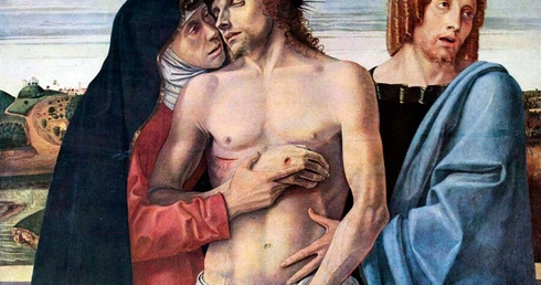 Giovanni Bellini, „Martwy Chrystus podtrzymywany przez Maryję i św. Jana” 