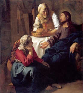 Johannes Vermeer van Delft, „Jezus w domu Marii i Marty”