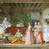 Domenico Ghirlandaio (Domenico Bigordi), "Narodzenie św. Jana Chrzciciela"