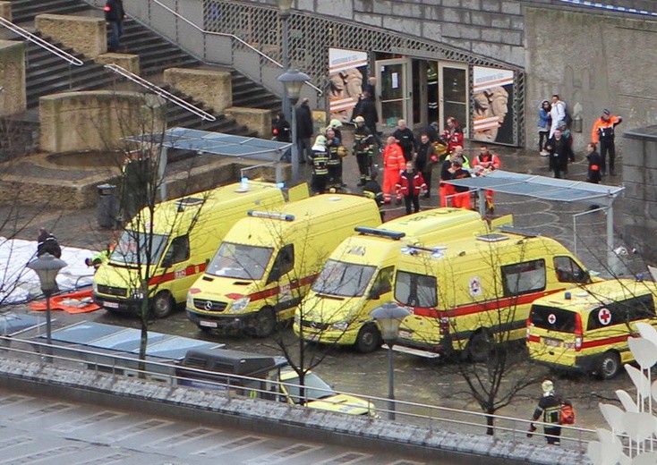 Liege. Centrum miasta po zamachu