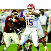 Tim Tebow jest zawodnikiem drużyny Florida Gators