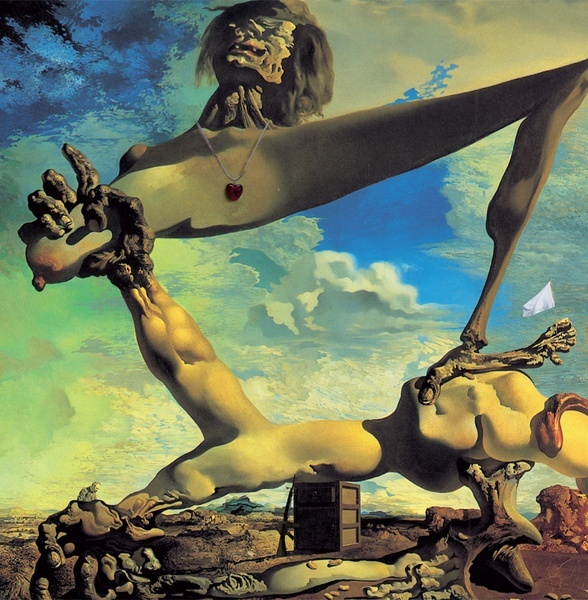 Salvador Dali (1904–1989), „Przeczucie wojny domowej”, 1936, Philadelphia Museum of Art, Filadelﬁa, USA