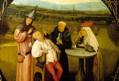 Hieronim Bosch (1450-1516), "Leczenie głupoty"