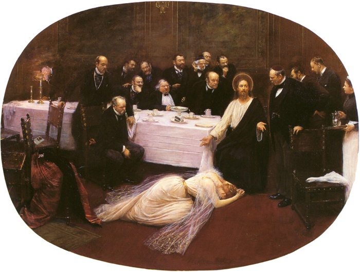 Jean Beraud (1850–1936), Maria Magdalena w domu Szymona faryzeusza”, 1891, Muzeum d'Orsay, Paryż