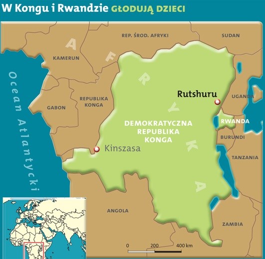 Głodne dzieci w Kongu