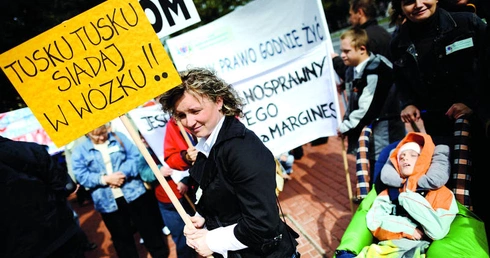 Protest rodziców niepełnosprawnych dzieci