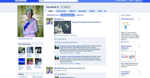 Królowa na facebooku