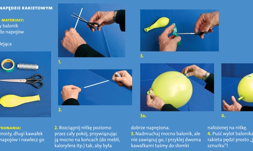 Balon z napedęm rakietowym