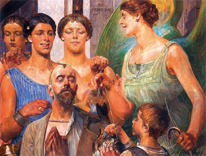 Jacek Malczewski (1854-1929), „Tobiasz i Parki”, 1912, Galeria Obrazów, Lwów