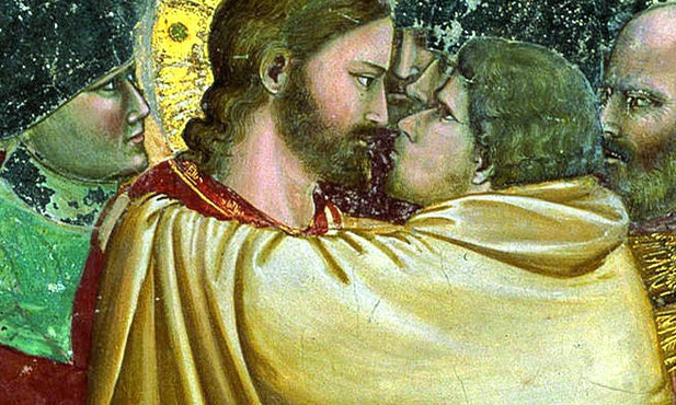 Giotto di Bondone, „Pocałunek Judasza”, XIV w.