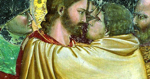 Giotto di Bondone, „Pocałunek Judasza”, XIV w.
