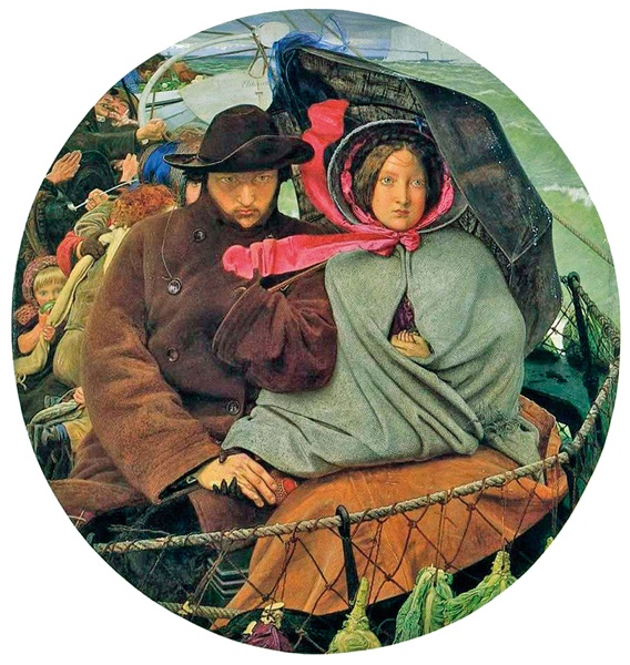 Ford Madox Brown (1821-1893), „Ostatnie spojrzenie na Anglię”, 1855