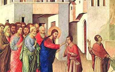 Duccio di Buoninsegna, „Uzdrowienie niewidomego”