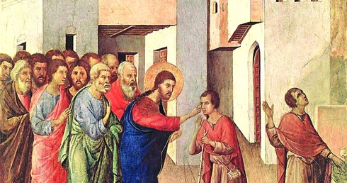 Duccio di Buoninsegna, „Uzdrowienie niewidomego”
