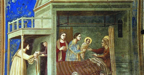 Giotto di Bondone, „Narodziny Maryi” 