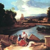 Nicolas Poussin, „Krajobraz ze św. Mateuszem i Aniołem”