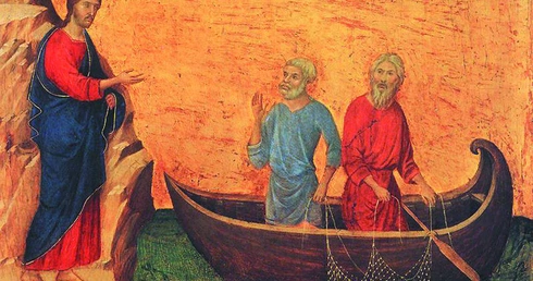 Duccio di Buoninsegna, „Powołanie apostołów Piotra i Andrzeja”