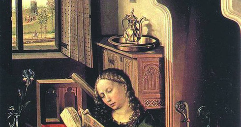Robert Campin, „Święta Barbara”,część tryptyku