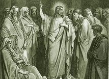 Gustave Doré, (1832-1883), Jezus naucza w synagodze