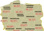 Frekwencja w wyborach do sejmików wojewódzkich w poszczególnych województwach.