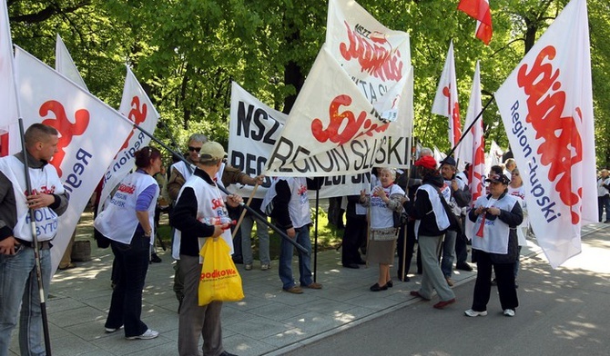 Miasteczko "Solidarności" przed Sejmem