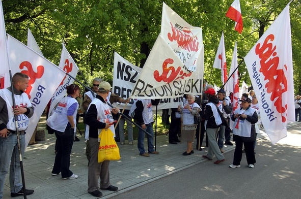 Miasteczko "Solidarności" przed Sejmem