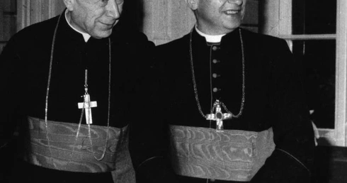 Kard. Ratzinger z kard. Wyszyńskim.