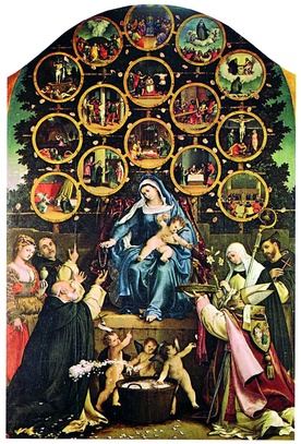 Lorenzo Lotto „Madonna Różańca”