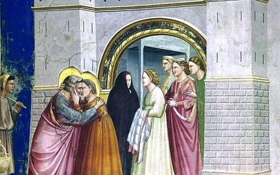 Giotto di Bondone „Spotkanie w Złotej Bramie”