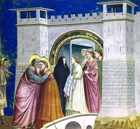 Giotto di Bondone „Spotkanie w Złotej Bramie”