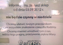 Nie handlują w niedzielę