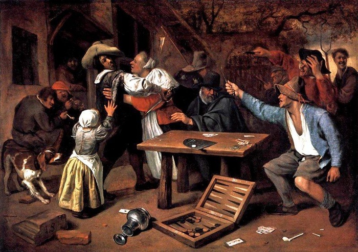 Jan Steen 1626–1679  „Kłótnia przy kartach”  Staatliche Museen, Berlin