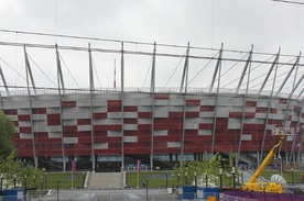 Stadion Narodowy w Warszawie. Tak naprawdę to jemu Łyszkowice zawdzięczają swój rozwój