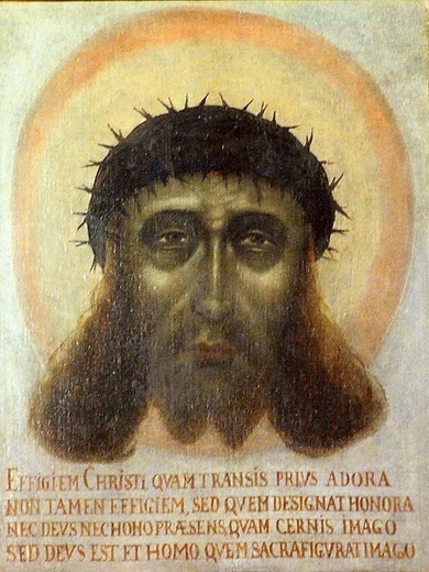 Wizerunek Jezusa z Rzezawy, nazywany Przemienieniem Pańskim, jest przedstawieniem odbicia na chuście św. Weroniki bolesnego wizerunku Jezusa 